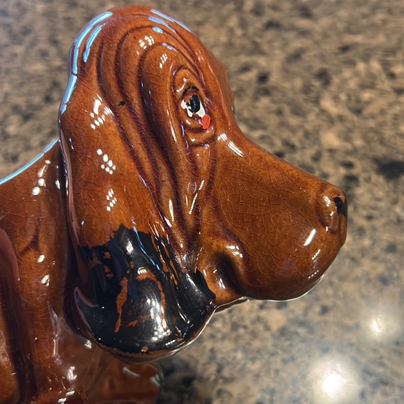 Vintage Enesco Bassett Hound Puppy Dog Crying Pearl Tear Planter made in Japan - Picture 4 of 10